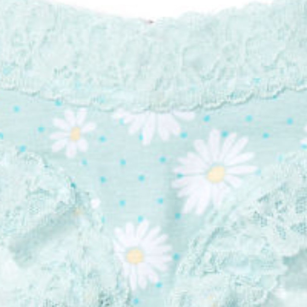 VS Cheeky Aqua Daisy Dot Lace NWT Victoria’s Secret NWT - Picture 13 of 15